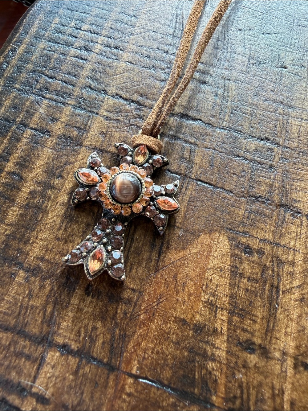 Crystal Cross Pendant Necklace